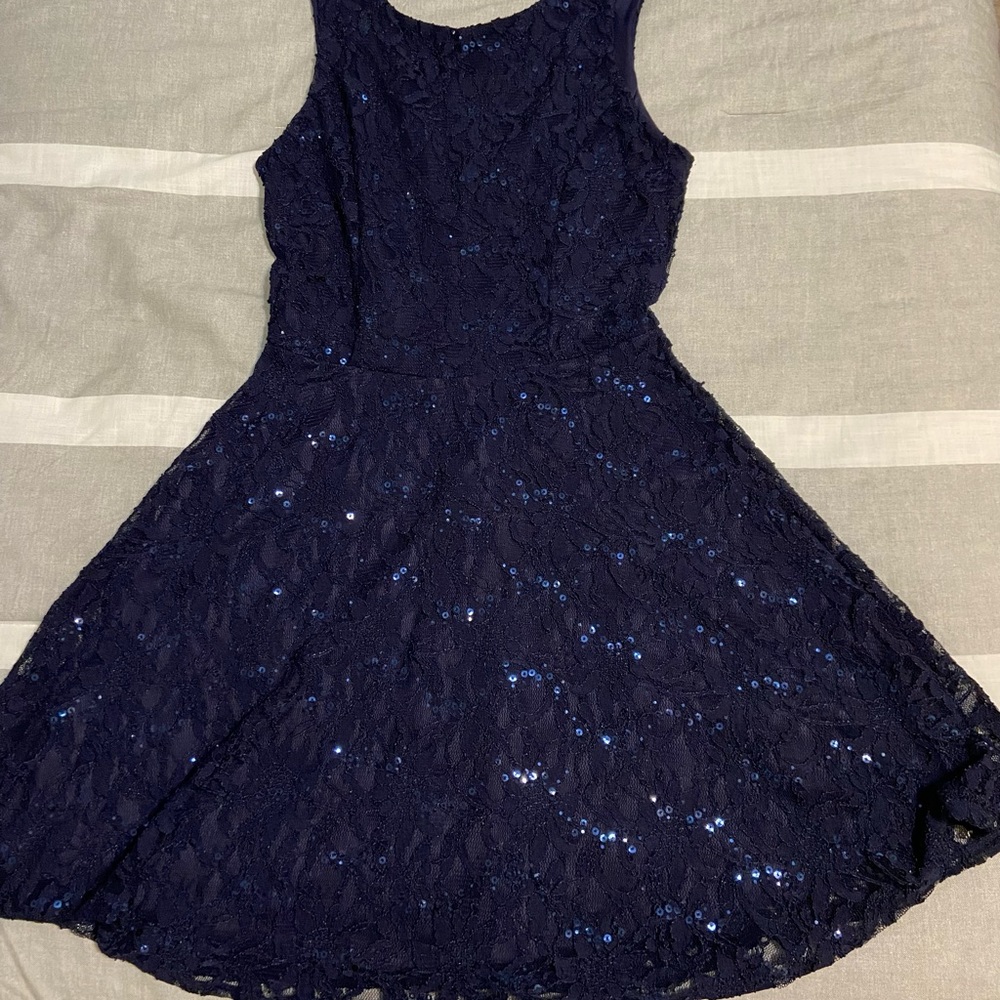 Woman’s Stunning Navy Cocktail Speeckless Dress